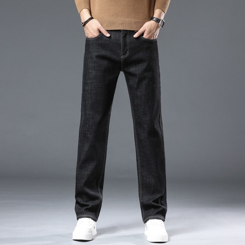 Men's Business Straight Leg Trousers 2025 New Summer Trend Brand Versatile Elastic Casual Pants