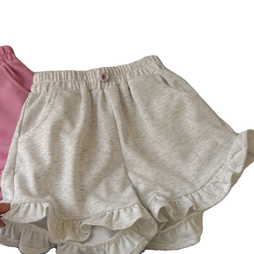 Factory wholesale girls 'fashionable shorts 0-6 years old summer baby solid color Korean lace pants for children with fungus edge