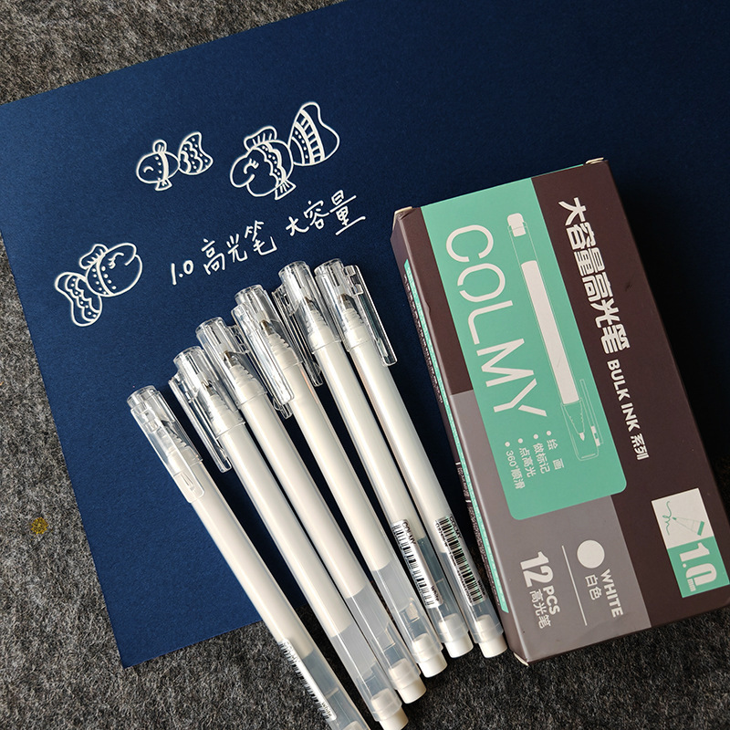 Large capacity 1.0 studio art brush silky smooth black card special pen animation high-light pen white Gouline pen Large capacity 1.0 studio art brush silky smooth black card special pen animation high-light pen white Gouline pen