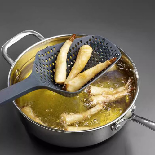 Kitchen gadgets: Eco-friendly nylon large colander spatula, spatula, noodle scoop, non-stick filter colander