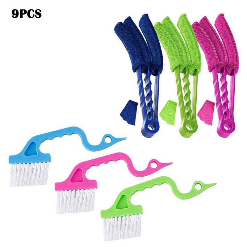 跨境9件套车窗百叶窗清洁工具除尘刷轨道清洁刷百叶窗空调通风孔