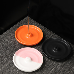Cross-border line incense insert base ceramic incense diffuser small incense burner aloes sandalwood incense tray indoor meditation