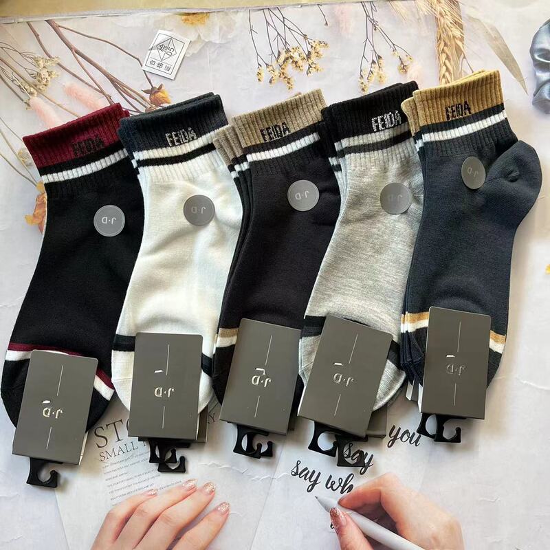 Jindian Shusiya Spring and Summer New Men's and Women's Combed Cotton Short-Waist Preppy Style Sports Sweat-Absorbent Cotton Boat Socks Street Stall Running Volume