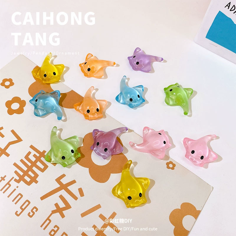 Новый симулятор светящийся морской дьявол рыбы самодельный домашний орнаж животных DIY наклейки на холодильник материал