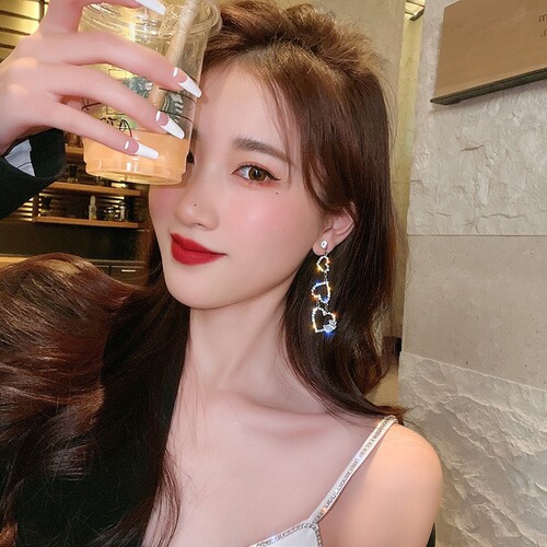 Luxury Minimalist Famous Lady Fashion Full Diamond Fringe Earrings High-end Personality Design Earrings Elegant and Ethereal Earrings Wholesale