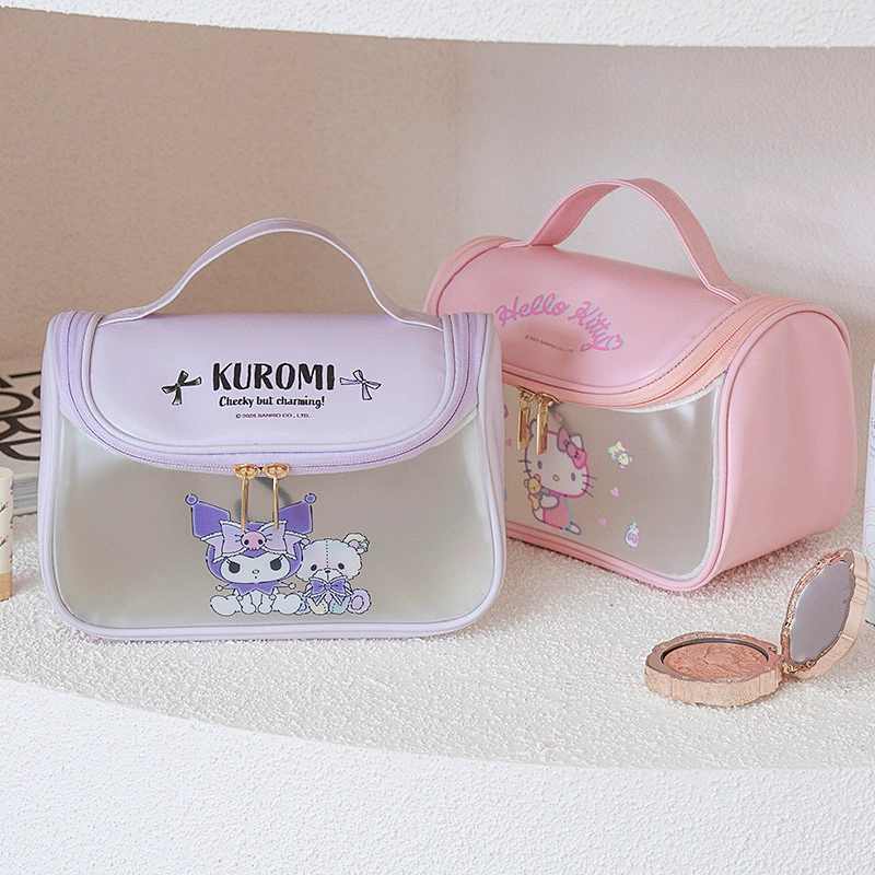 三丽鸥 Hello kitty, подлинная высокая качество вместительная милая косметичка для путешествий