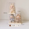 Three packs of buttery yellow [labubu heart-moving macaron display box]