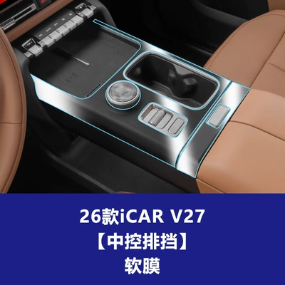 Car interior film – Dashboard Interior Protection Film Supplies - 26-models-of-icar-v27-central-control-gear-soft-film