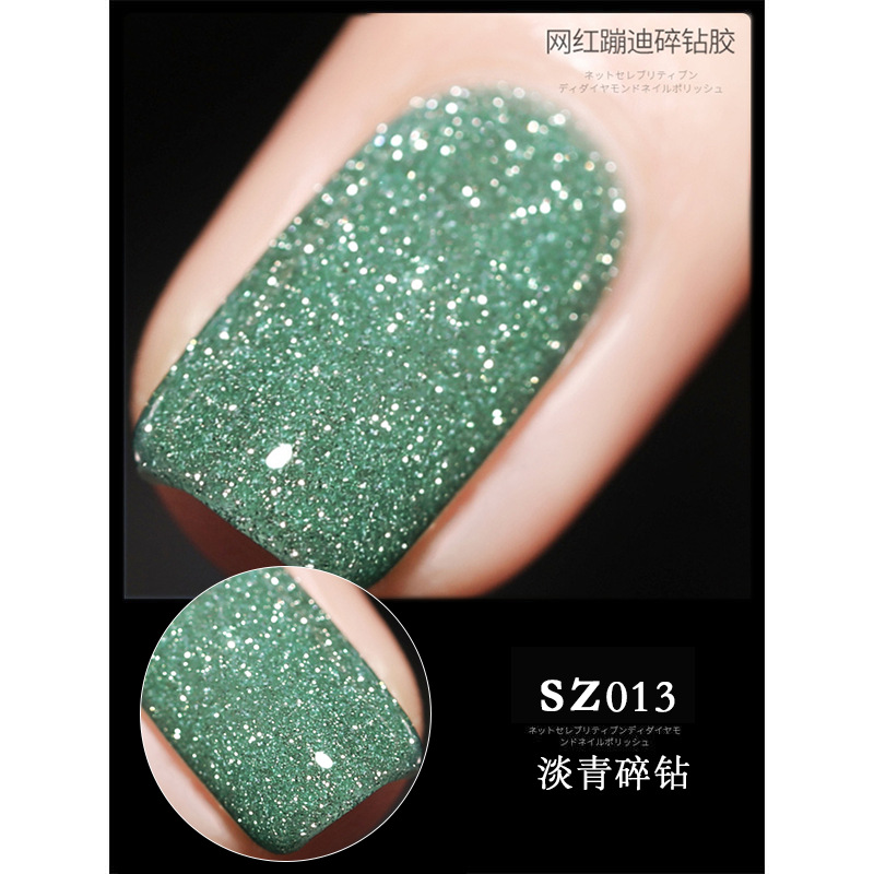 18 ml blaser blanding Gel de esmalte de uñas de diamantes rotos dinámicos Gel de esmalte de uñas polvo brillante mágico terapia de luz se refiere a la tienda de uñas al por mayor