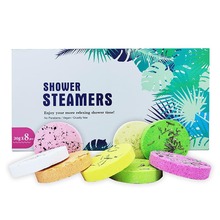 跨境现货热销shower steamers泡脚足浴香薰精油浴盐淋浴片套装
