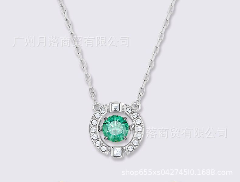 新品 施家 灵动跳动的心项链 耀动的心跃动圆形吊坠项链送女友|undefined