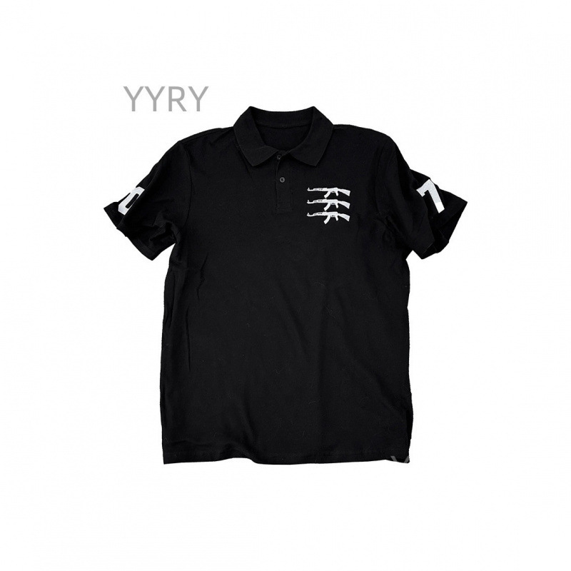 European and American Cross-Border Printed Round-Neck Loose Short-Sleeve Top, Trendy Dark Retro Ins Hip-Hop T-Shirt