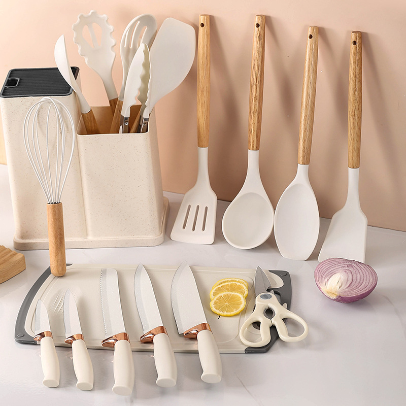 Espátula de silicona, sartén antiadherente, pala especial para cocinar, cuchara doméstica, colador, juego de utensilios de cocina