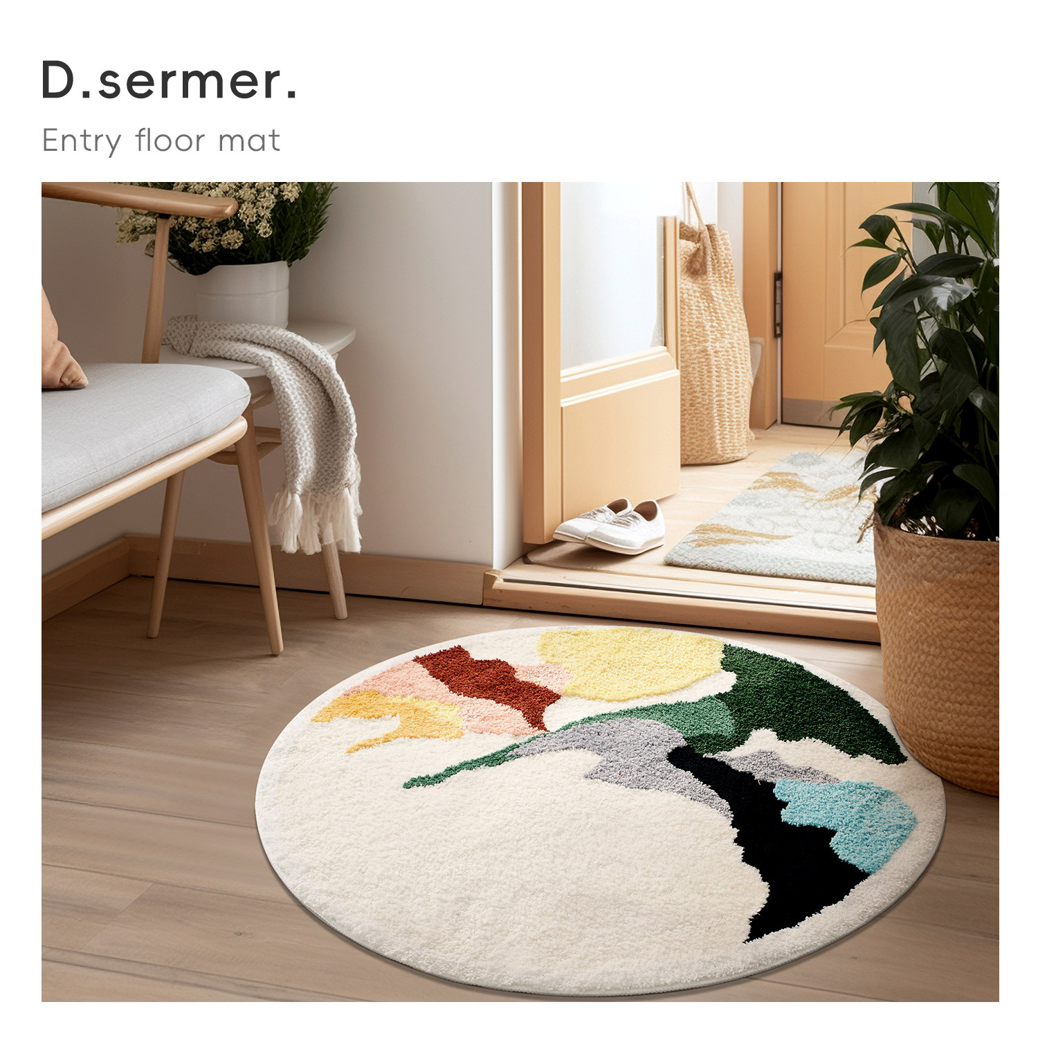 Fuente de fábrica de dibujos animados alfombra antideslizante puerta de entrada alfombra de puerta sucia alfombra alfombra de baño alfombra doméstica alfombra de floquete