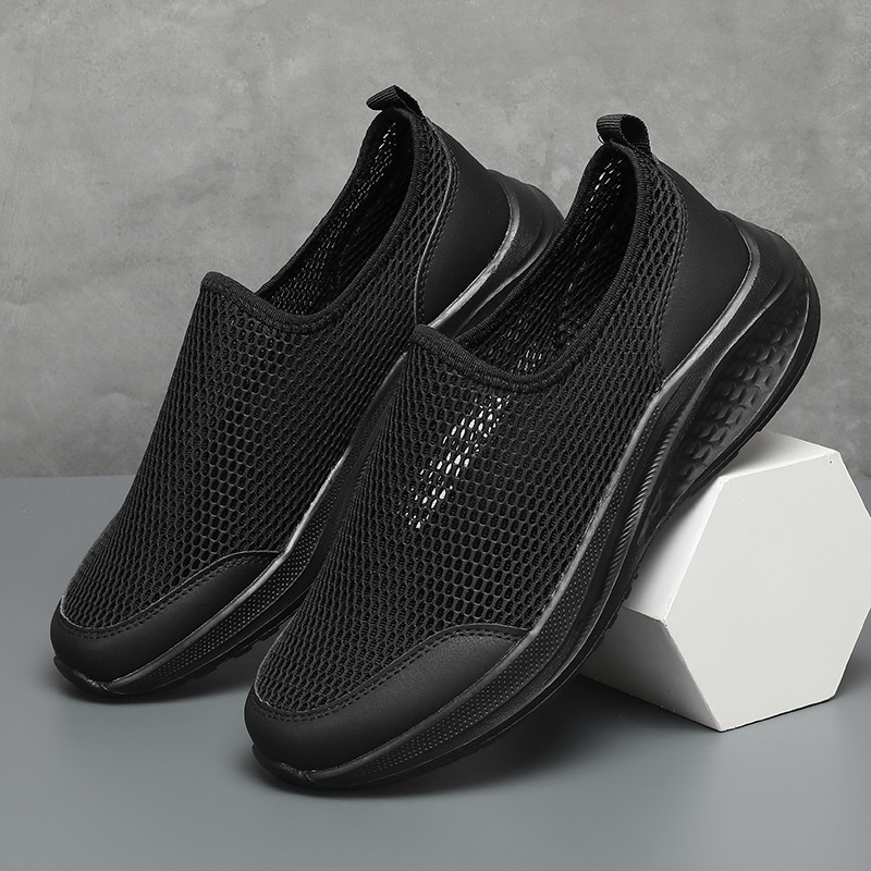 48 플러스 사이즈 국경 야외 여름 하이 퀄리티 남성 캐주얼 메쉬 남성 신발 소프트 단독 경량 통기성 러닝 스포츠