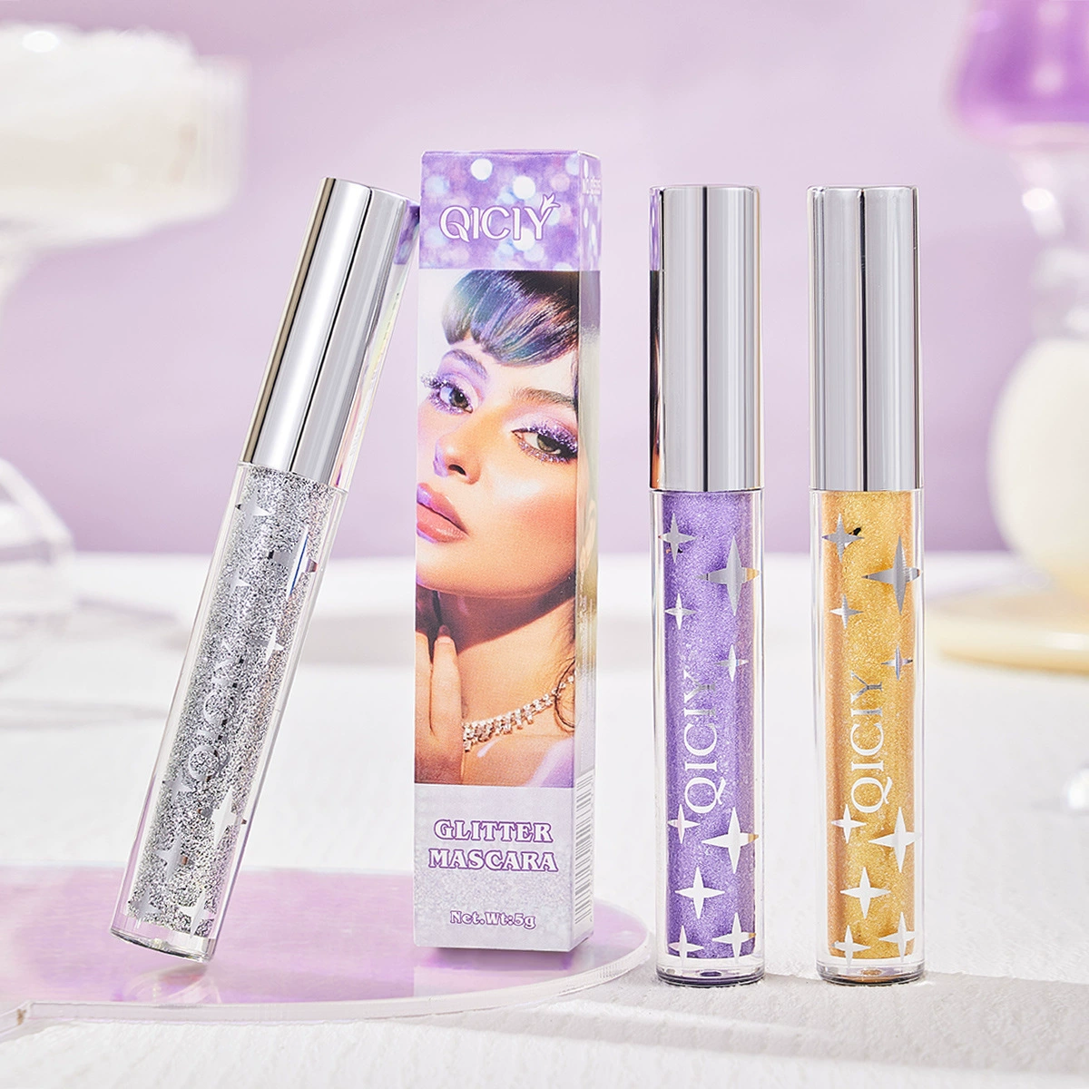 (Кросс-бордер торговля), водостойкая плотная завивающаяся удлиняющаяся тушь, 3 цвета, без осыпания
