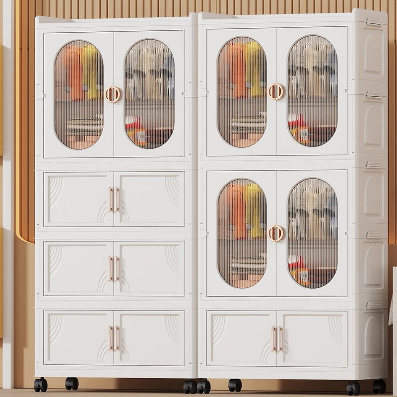 80cm sin instalación gabinete de almacenamiento plegable caja de plástico multicapa multifuncional casera dormitorio sala de estar armario de almacenamiento