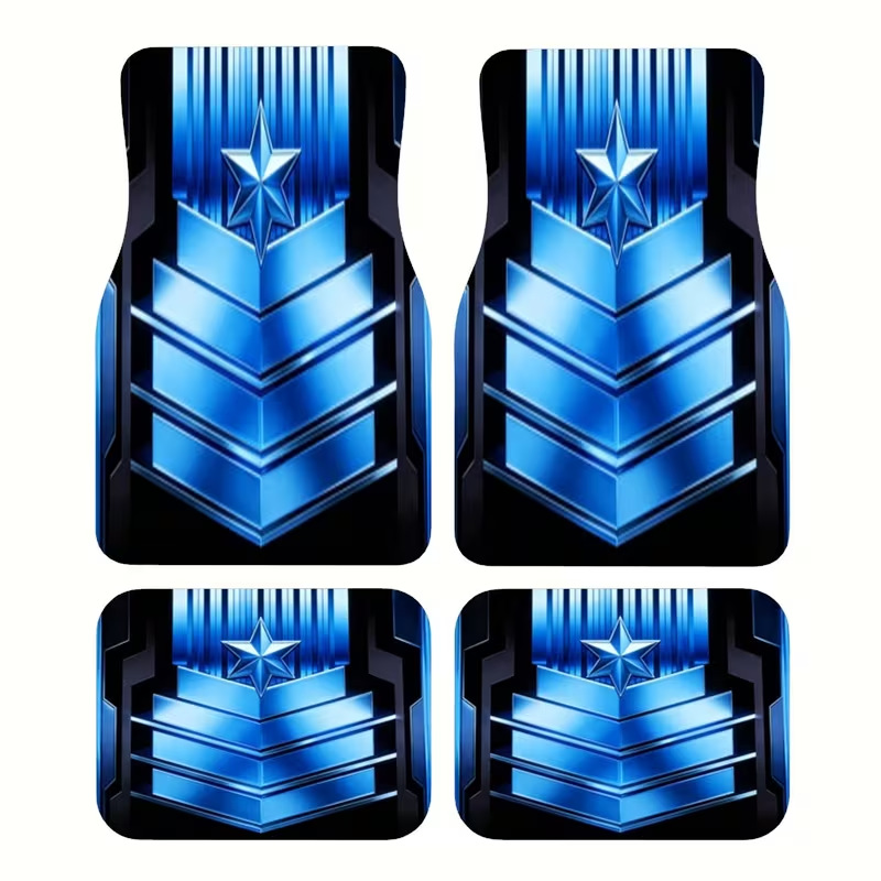 Amazon Temu Dropshipping 3D Visual Crystal Velvet Car Floor Mats, Stain-Resistant, Wear-Resistant, Easy-Care Floor Mat Set of Four