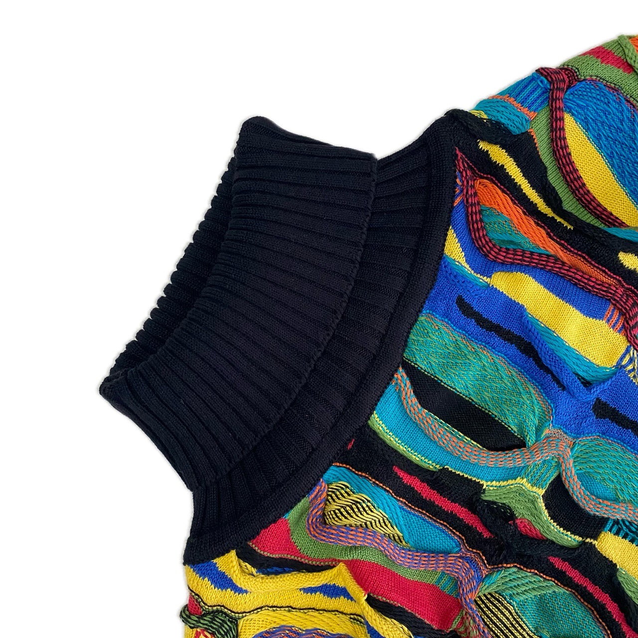 Japanese vintage loose bf pop contrast ethnic style knitted sweater pullover sweater_voghion.com