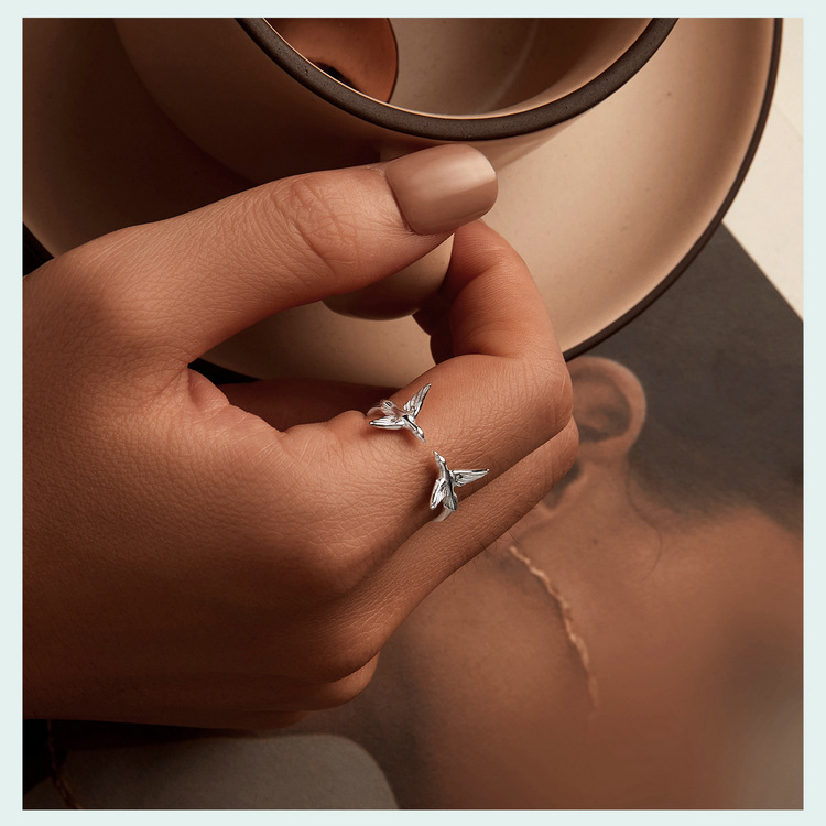 3g Weight White Gold Plated Plating Material Open Rings Classification Adjustable Ring Size 1 Piece Quantity White Gold Plated 925 Sterling Silver Open Rings