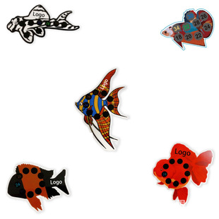 in stock shaped cartoon temperature paste liquid crystal fish tank temperature paste 18-34 ℃ aquarium thermometer paste fishing gear