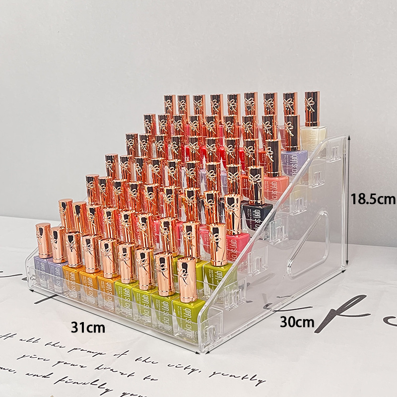 Transparent Acrylic Multi-Layer Nail Polish Display Stand Lipstick Storage Box Eye Shadow Plastic Nail Salon Cosmetics Display Stand Transparent Acrylic Multi-Layer Nail Polish Display Stand Lipstick Storage Box Eye Shadow Plastic Nail Salon Cosmetics Display Stand