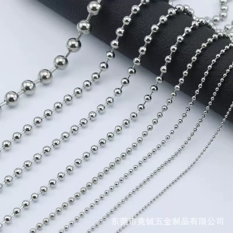 铜铁珠链服饰吊牌链金属项链钛钢波仔链玩具配饰链烤漆珠链