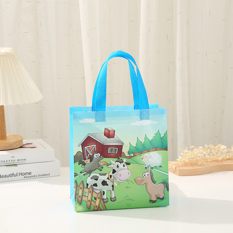 Bolsa de regalo pequeña para el Día del Niño, bolsa de regalo de tela no tejida con diseño de dinosaurio, bolsa de regalo para dulces de jardín de infantes image 9