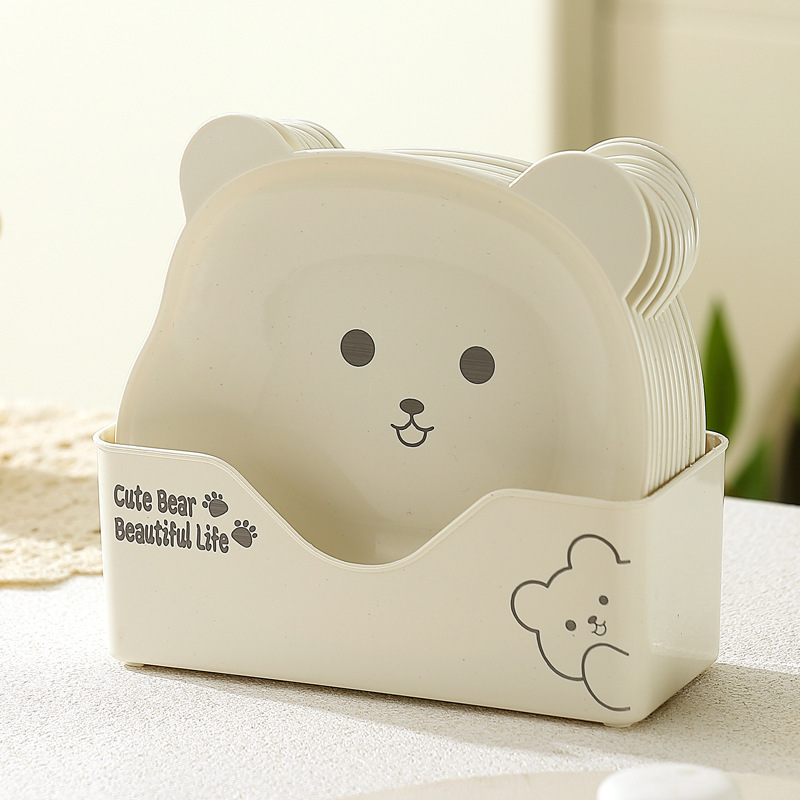 漫画クマの骨吐き皿、家庭用スナック皿、スナック皿、ドライフルーツ皿、プラスチック骨皿、スナック骨吐き皿卸売|undefined
