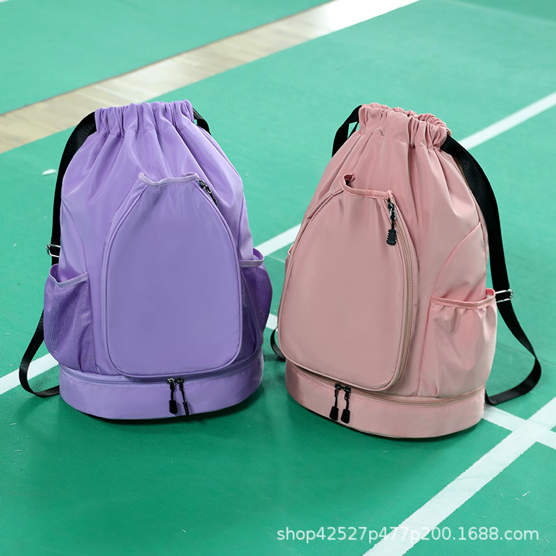 カスタマイズされた新しいバスケットボールバッグ独立した靴の位置バドミントンバッグ大容量スポーツ巾着バッグトレーニングテニスバックパック|undefined