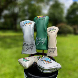 彩色渔夫帽高尔夫球杆套保护套1号木杆套铁木杆杆头套 golf推杆套