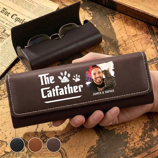 Etsy cross-border eyeglass case, stylish and elegant, leather eyeglass case for myopia, sunglasses storage box, custom-made