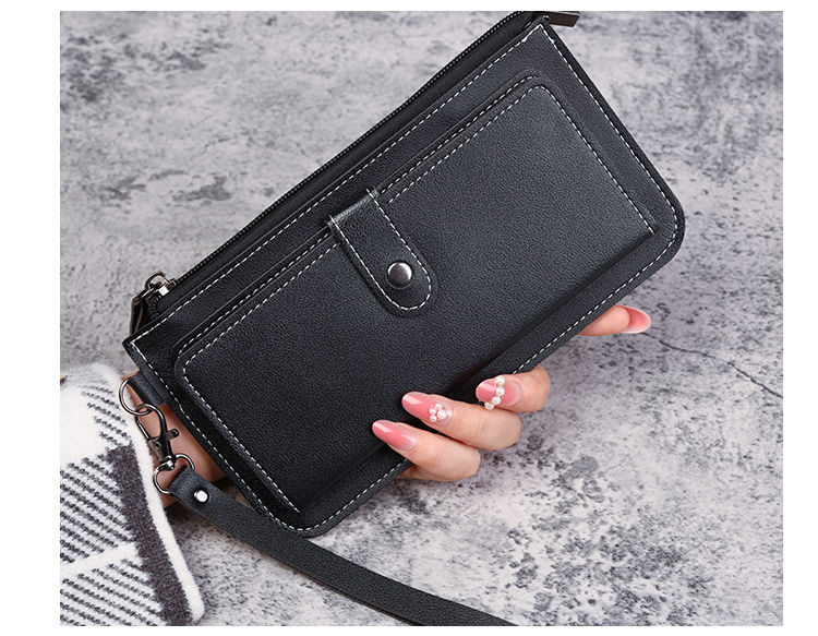 Holiday, Daily Occasion Pu Leather Material Solid Color Pattern Women's Solid Color Pu Leather Zipper Wallets