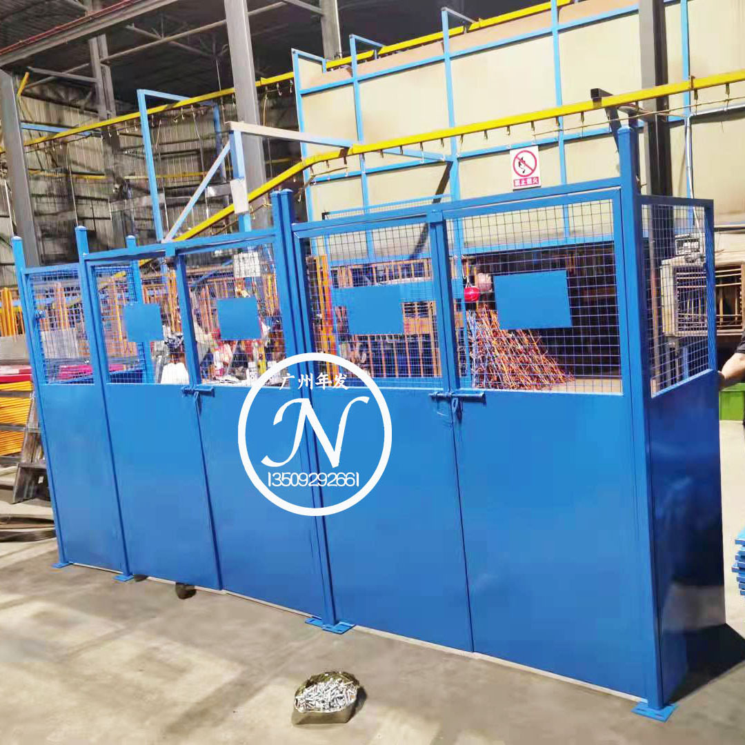 网片铁板电梯门 工地安全电梯门 全封闭组装式防护门 广州厂家
