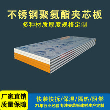 广东厂家冷库内墙聚氨酯保温板 保温隔热墙体聚氨酯硬泡沫夹芯板