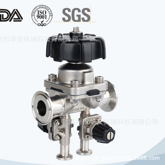 卫生级不锈钢316L双膜片快装 卡箍 卡扣卡盘 法兰 焊接PTFE隔膜阀