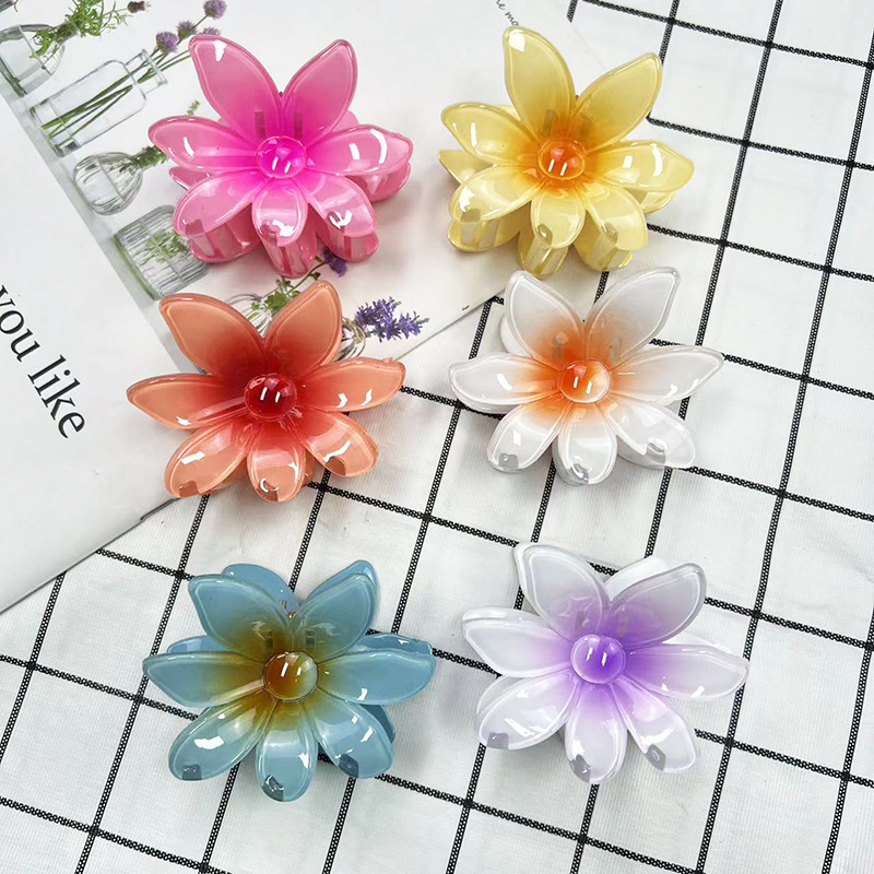 44g Weight Hair Claws Hair Accessories Type Elegant Lady Women's Plumeria Resin Hair Claws