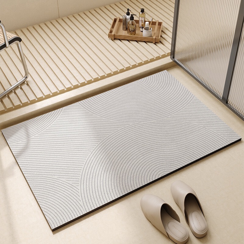 浴室フロアマット、浴室珪藻泥吸収マット、浴室ドア家庭用足マット、トイレ落下防止滑り止めカーペット|undefined