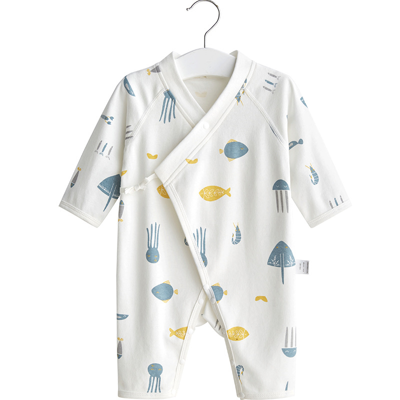 Ropa de bebé recién nacido para primavera y otoño, capa base de algodón puro para bebés de 0 a 3 meses, pelele de otoño para recién nacidos, conjunto de una pieza para bebés.