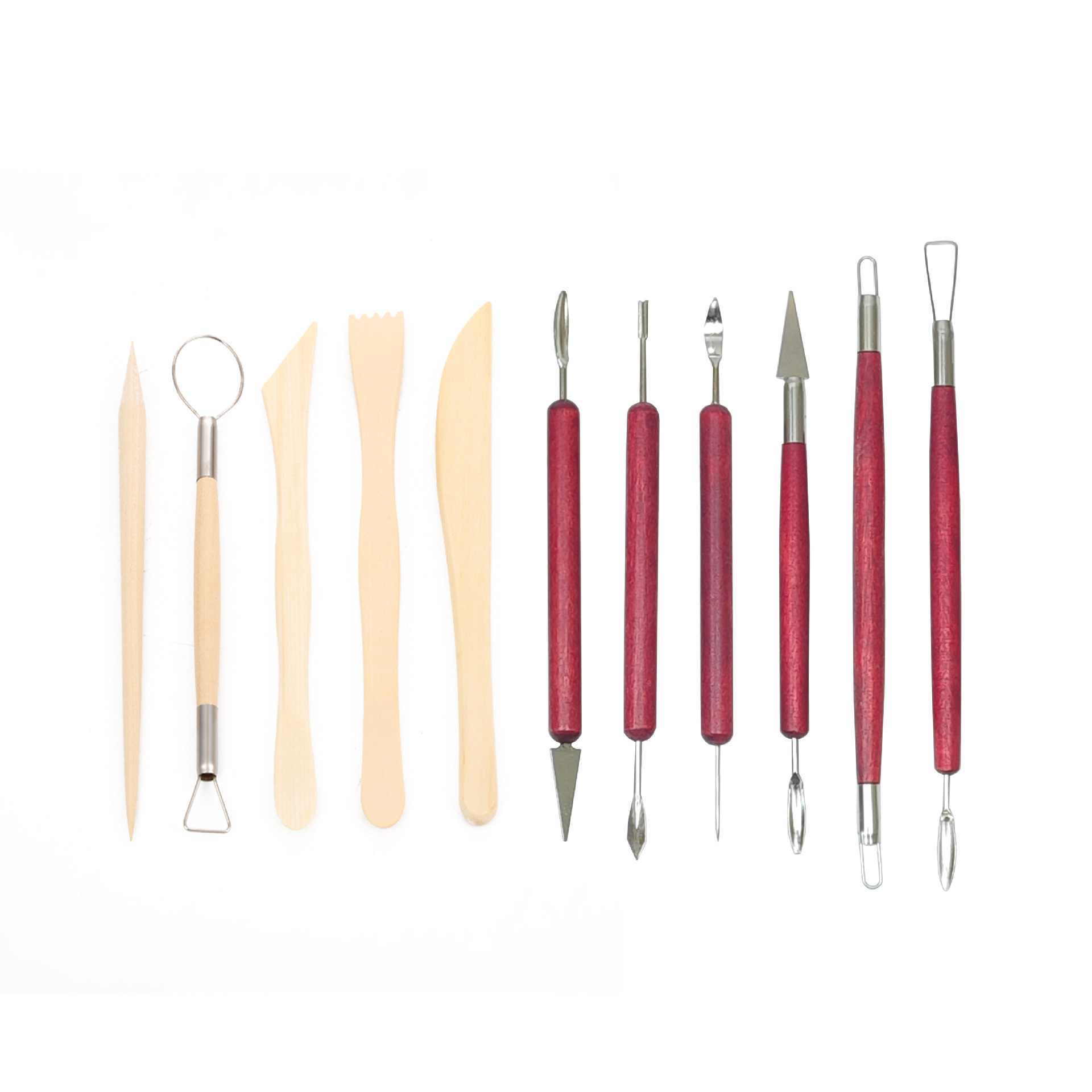 Herramientas de escultura de cerámica transfronteriza conjuntos de varias piezas herramientas de barro de arcilla de cerámica suave DIY conjunto de escultura de barro