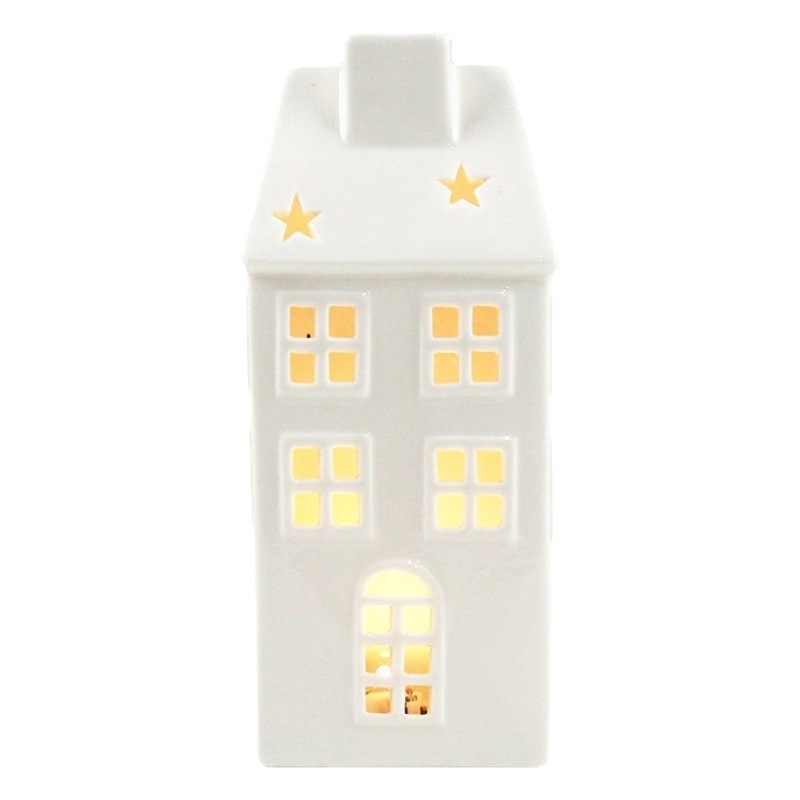 Navidad creativa pequeña casa decoración hueco luz de la noche decoración Comercio exterior europeo exportación artesanía fábrica ventas directas