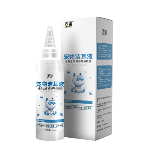 Pet Ear Cleanser Pet Supplies Universal for Cats and Dogs Dustproof and Deodorizing Earwax Cleaning Stimulus-Free Ear Wash 100ml
