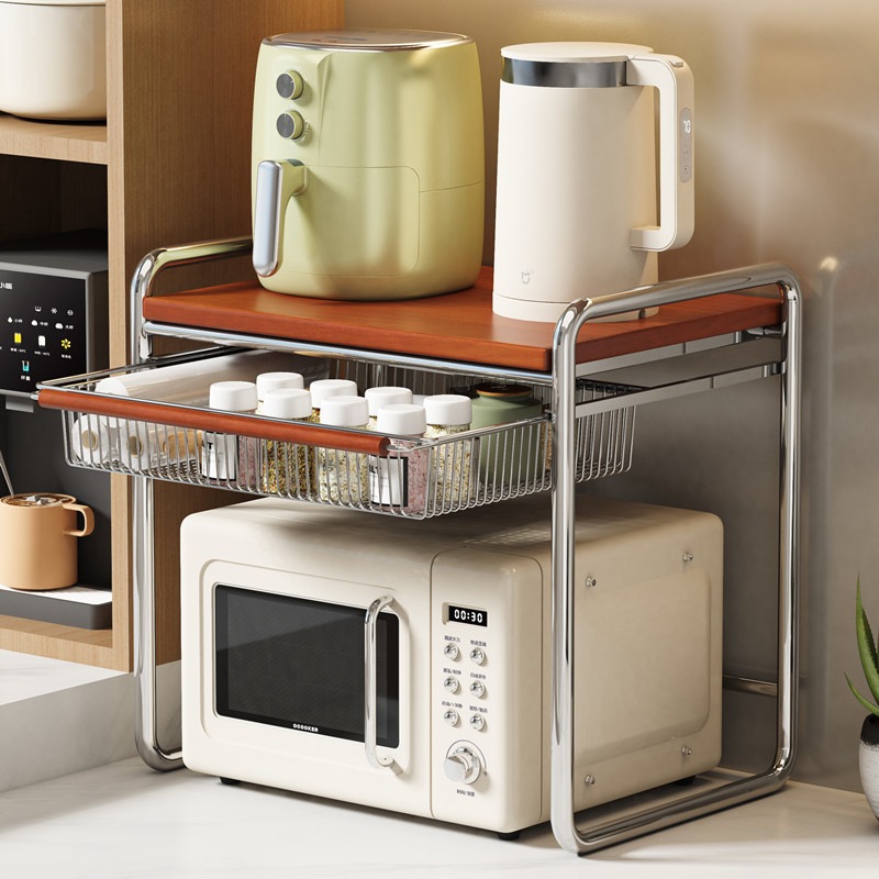 Middle Ancient Solid Wood Microwave Oven Storage Rack Kitchen Countertop Oven Bracket Multifunctional Storage Rice Cooker Tray Storage Middle Ancient Solid Wood Microwave Oven Storage Rack Kitchen Countertop Oven Bracket Multifunctional Storage Rice Cooker Tray Storage