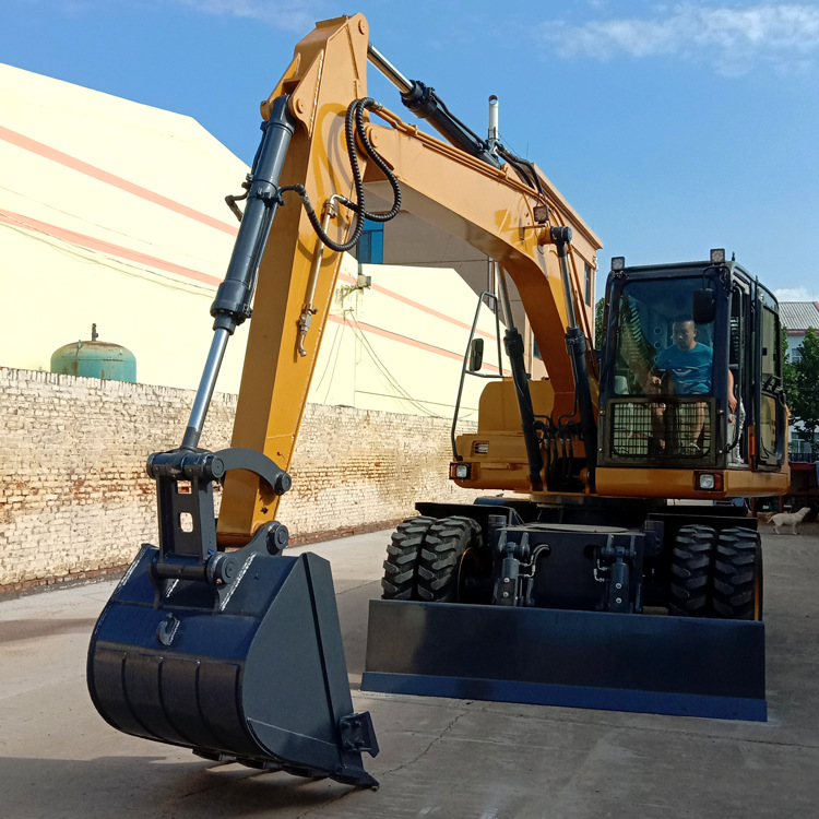供应轮式挖掘机 13吨轮式挖机 橡胶皮轮挖掘机厂家 液压勾机直供