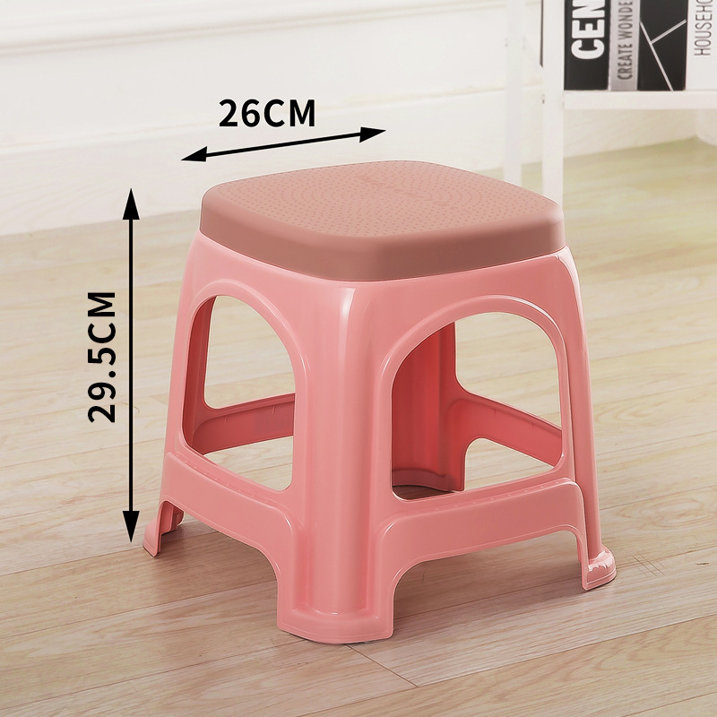 Taburetes de plástico sala de estar doméstica gruesa taburetes de mesa de comedor para adultos taburetes económicos sillas de goma fabricantes taburetes altos idea simple