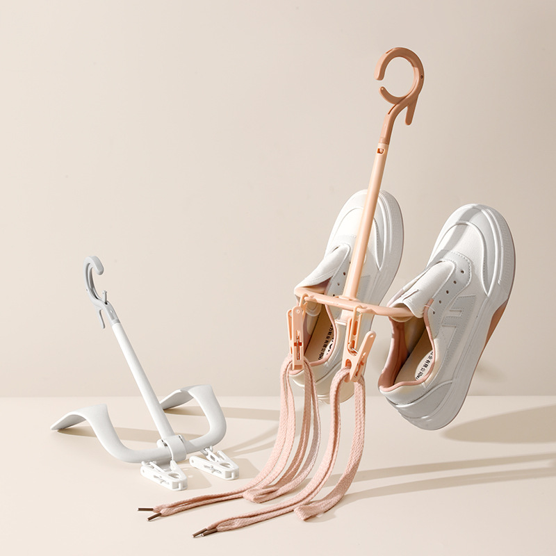 가정용 다기능 방풍 더블 훅 발코니 신발 랙 걸이 신발 건조 랙 회전 가능한 저장 아티팩트 의류 랙