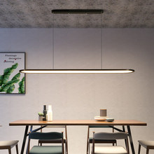 餐廳吊燈現代簡約創意個性長條吧台飯廳led燈辦公室照明燈具新款