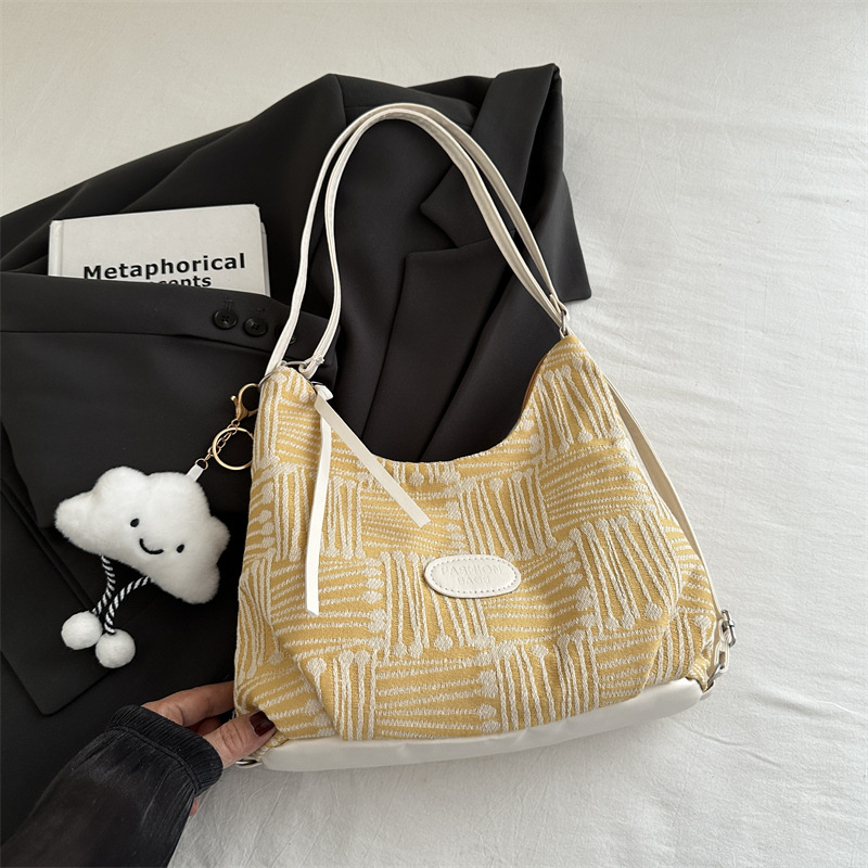 Bolso de lona para mujeres 2024 nuevo otoño bolso universitario de doble propósito mochila de hombro de viaje universal mochila de hombro