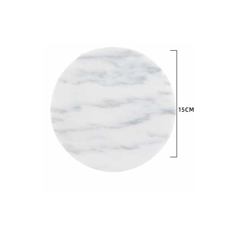 Estilo nórdico de mármol natural bandeja redonda bandeja de visualización de vídeo bandeja de almacenamiento fruta tabla de cortar bandeja accesorios de tiro