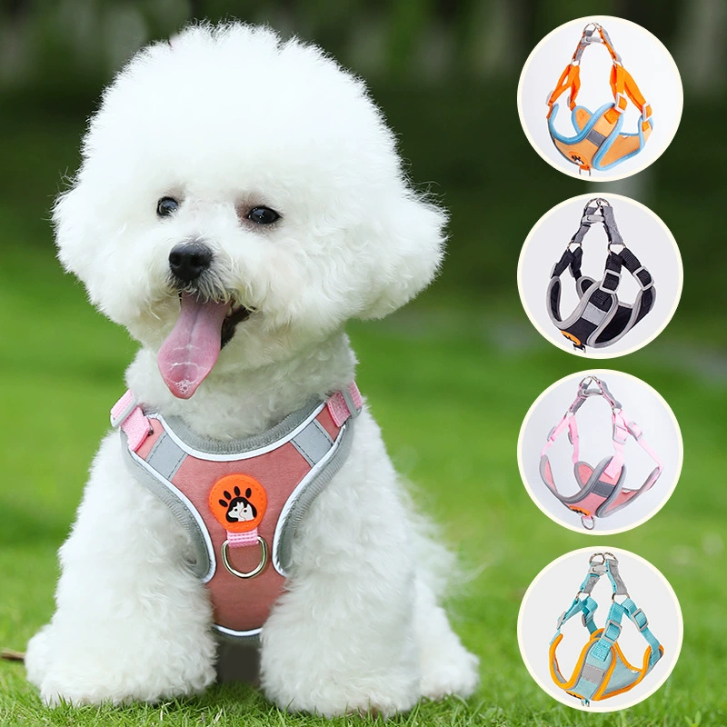 Dog leash vest-style pet small dog chest strap for breathable high-legged Bichon bear chest strap dog walking leash